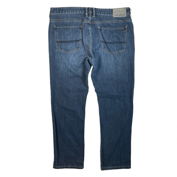 MJ23 Men’s Tommy Bahama Designer Dark Wash Straight Leg Denim Jeans 35x30 - Picture 4 of 6